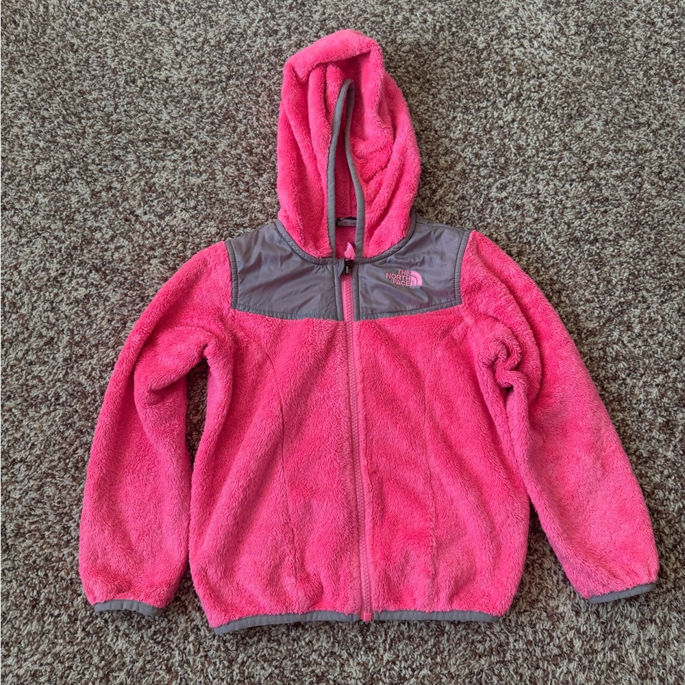 North face osito fleece full zip jacket coat hoodie girls size 5